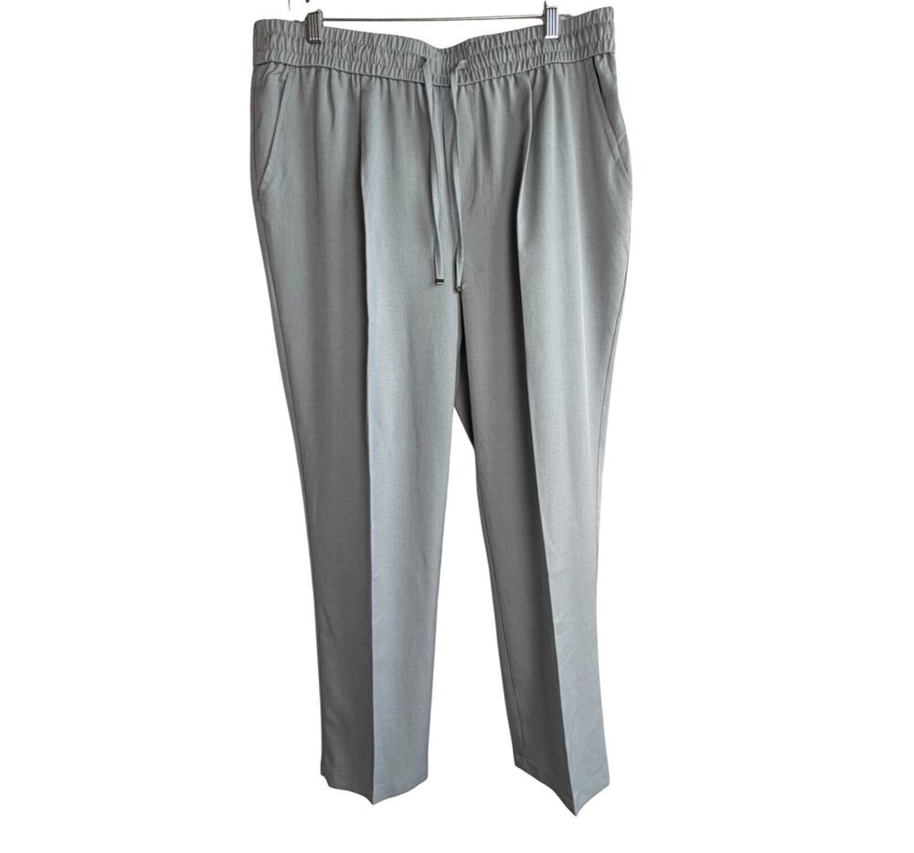 AirFlexion Gray Stretch Drawstring Pants NWT XL 28x28 Tapered Casual Fit Travel